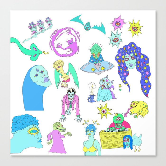 Cosmic Characters Canvas Print