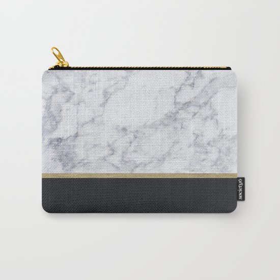 MARBLE GOLD BLACK Carry-All Pouch