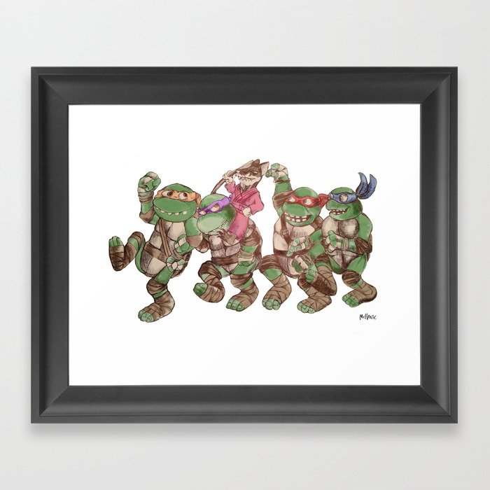 Where The Turtle Teens Are Framed Art Print