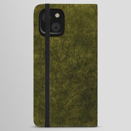olive green velvet iPhone Wallet Case