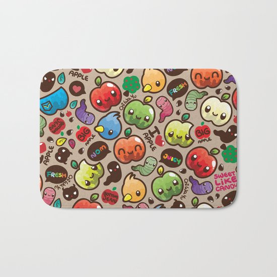 Apple Pattern Bath Mat