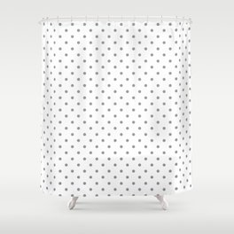 Steely Gray - polka 8 Shower Curtain