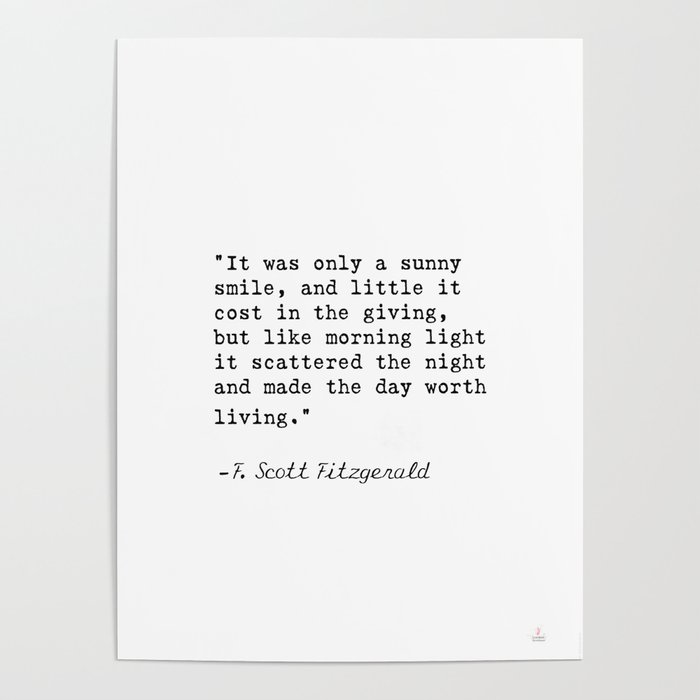 F. Scott Fitzgerald quote 6 Poster