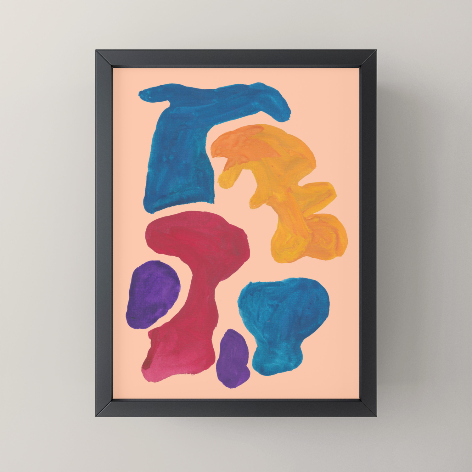 17 190330 Abstract Shapes Painting Framed Mini Art Print By Valourine Society6