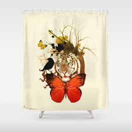 wild animals in the zoo Shower Curtain