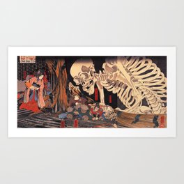 Takiyasha the Witch and the Skeleton Spectre, by Utagawa Kuniyoshi Kunstdrucke | Drawing, Ghosts, Ghostsofjapan, Gashadokuro, Monsters, Illustration, Japaneseghosts, Japan, Vintage, Skeleton 