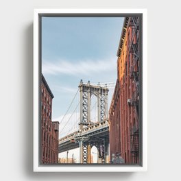 Manhattan Bridge Framed Canvas