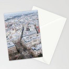 Paris aerial view Stationery Card