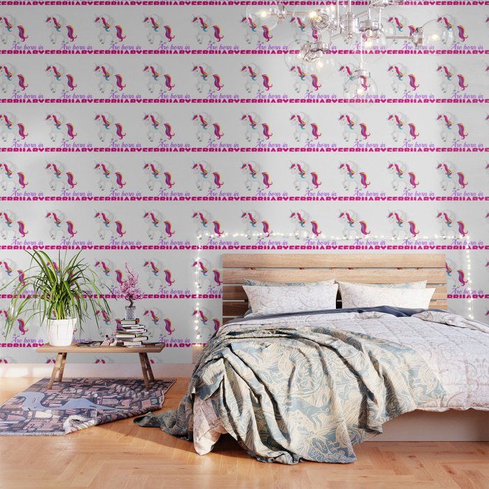 Unicorn Cats Are Born In February Wallpaper By Green Cow Society6