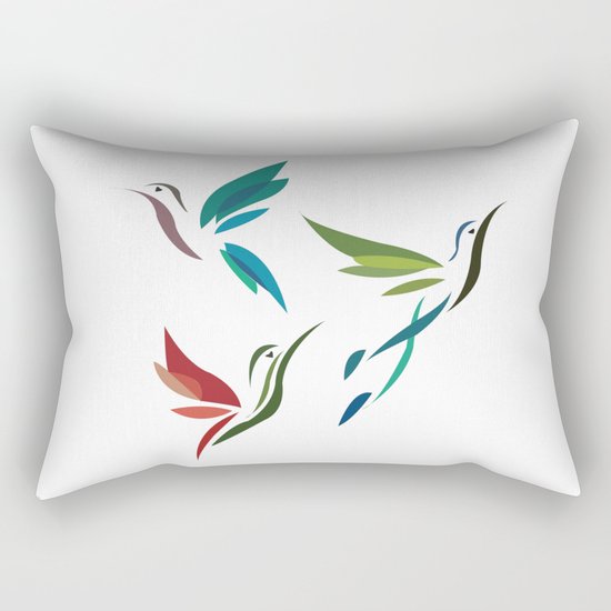 Hummingbirds Rectangular Pillow