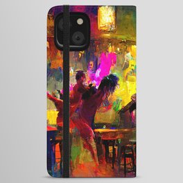 Dancing in a bar iPhone Wallet Case