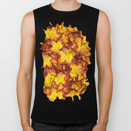 Autumn Leaves 04 Biker Tank