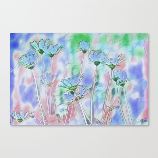 Coming Up Blue Canvas Print