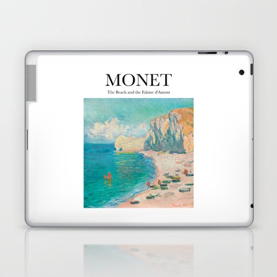 Monet - The Beach and the Falaise d'Amont Laptop & iPad Skin
