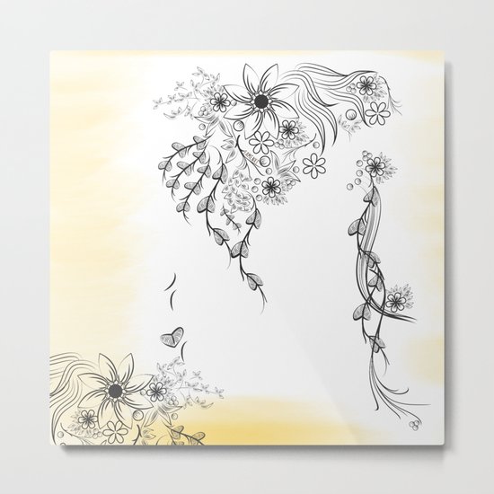 Floral to Floral Metal Print