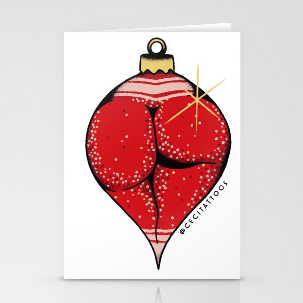XXXmas, Christmas decorations booty tattoo flash Stationery Cards by  CeciTattoos