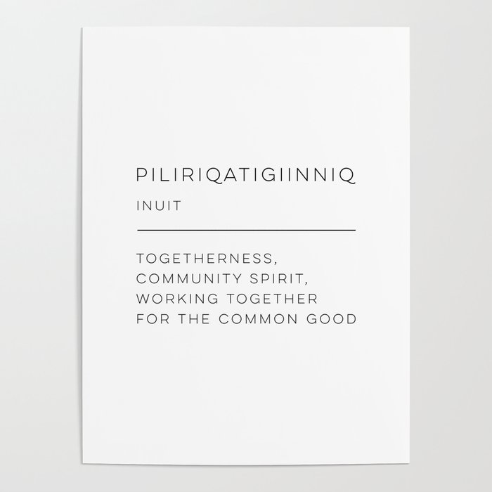 Piliriqatigiinniq Definitio Poster