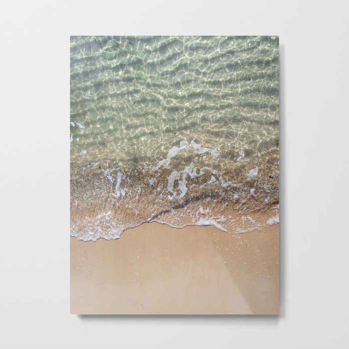 Beach with the green water Metal Print