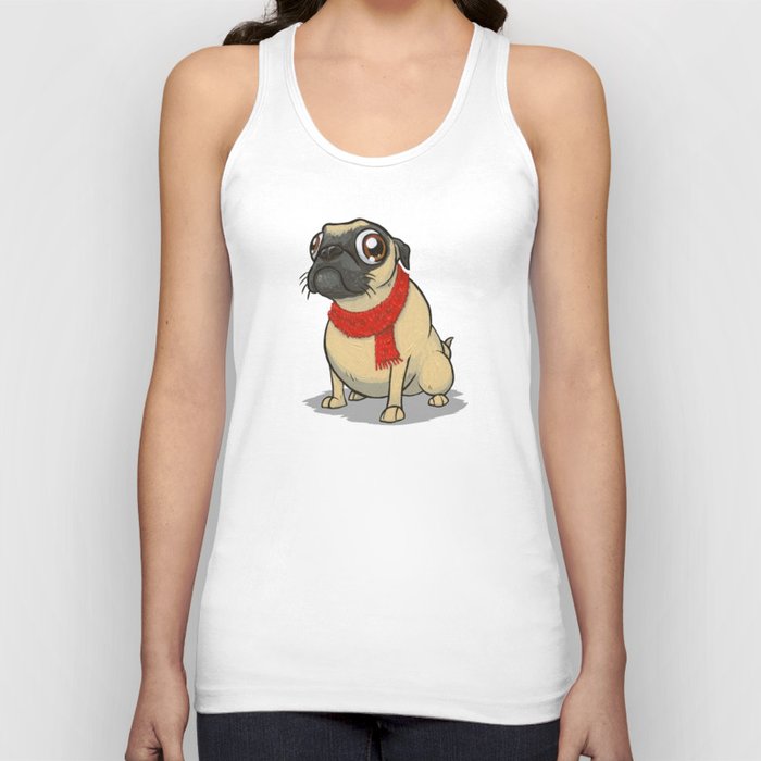 Pug with a scarf Tank Top