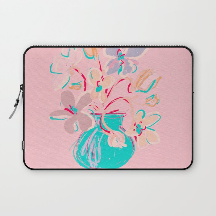 Modern abstract spring flowers  Laptop Sleeve