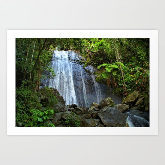 Yunque Waterfall Art Print
