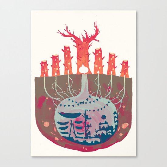 la demeure souterraine Canvas Print