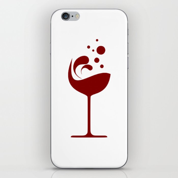 Red Wine Glass Fashion Design iPhone Skin