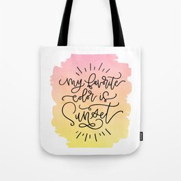 My Favorite Color is Sunset Tote Bag