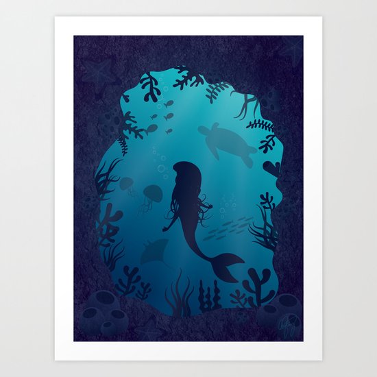 Undersea Discovery Mermaid Print 