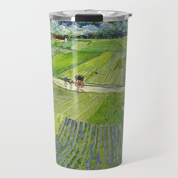 Landscape at Auvers after Rain by Vincent van Gogh Travel Mug