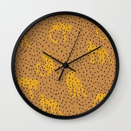 Mocha Leopard Print   Wall Clock