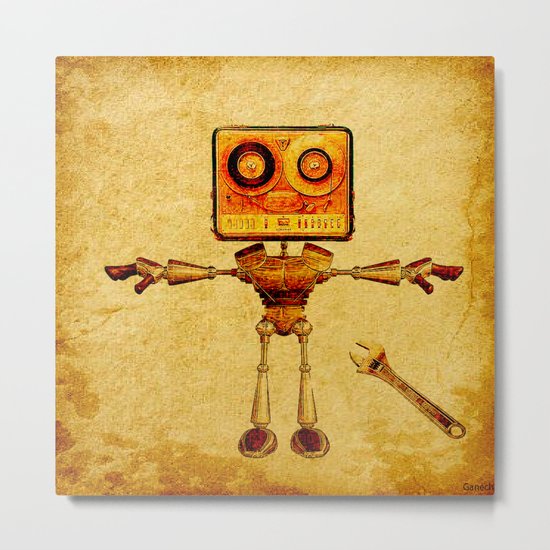 Repair of the robot Metal Print