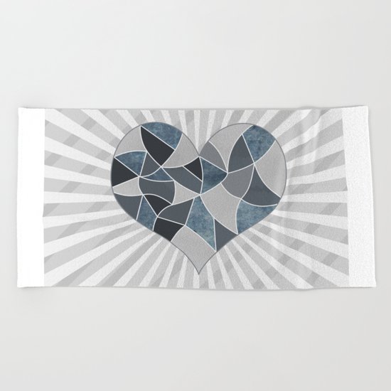 Heart . Patchwork .2 Beach Towel