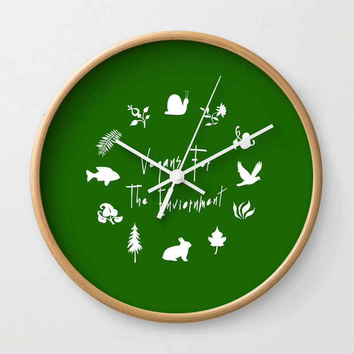 Vegans for The Enviornment Wall Clock