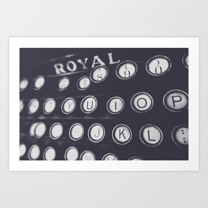 Vintage Typewriter Keys Art Print by Eye Shutter to Think Photography