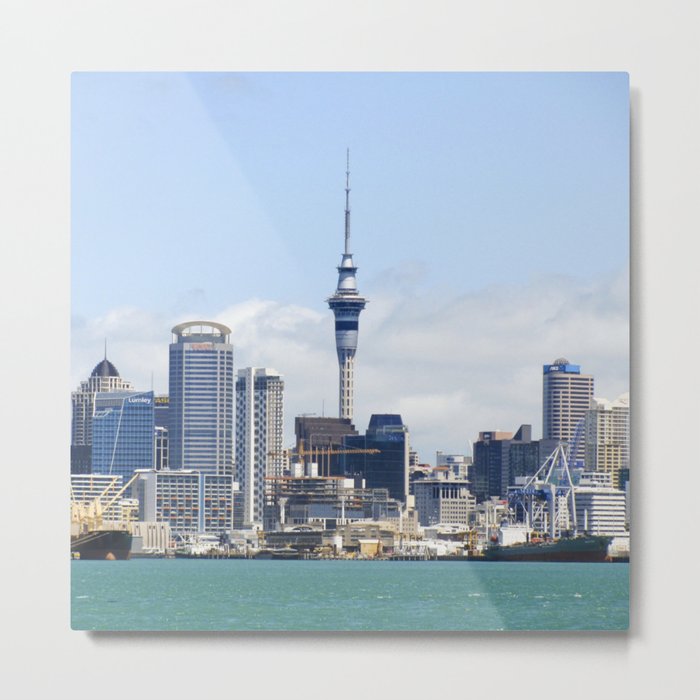 New Zealand Photography - Sky Tower In The Center Of Auckland Metal Print