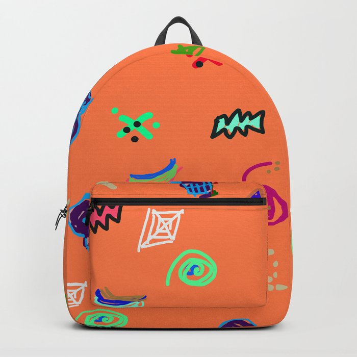 Motif in tangerine Backpack