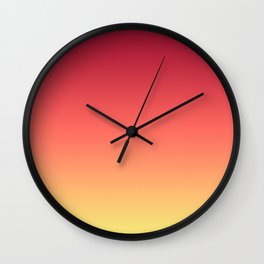 Red Orange Coral Yellow Gradient Ombre Pattern Wall Clock | Vibrant Texture Home, Falling Leaf Color, Trendy Trends Trend, Livingcoral Orange, Color Of The Year, Red Orange Citrus, Living Coral 2019, Watercolor Minimal, Warm Hot Bright, Abstract Painting 