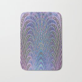 Neon Violet Line Abstract Pattern Bath Mat