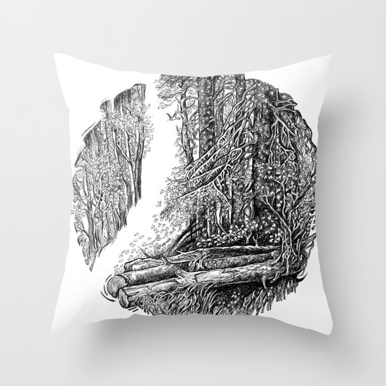 Old and New Throw Pillow