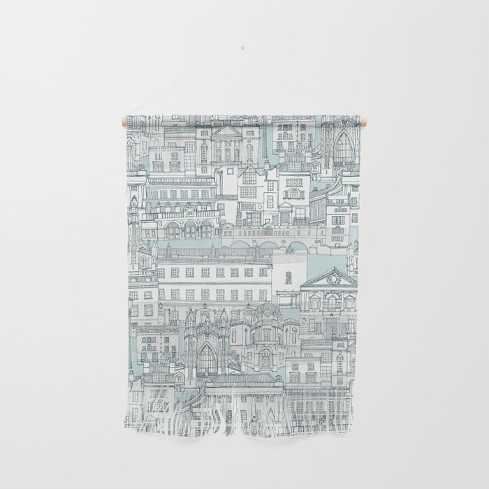 Bath toile pine mint Wall Hanging