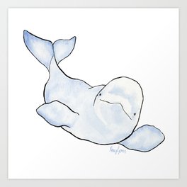 Beluga Whale Art Prints For Any Decor Style Society6 Easy animals to draw cute for children and everyone. beluga whale art prints for any decor