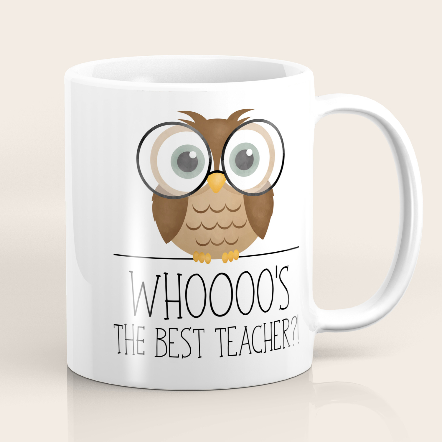 Whoooo's The Best Teacher?! Coffee Mug by A Little Leafy ...