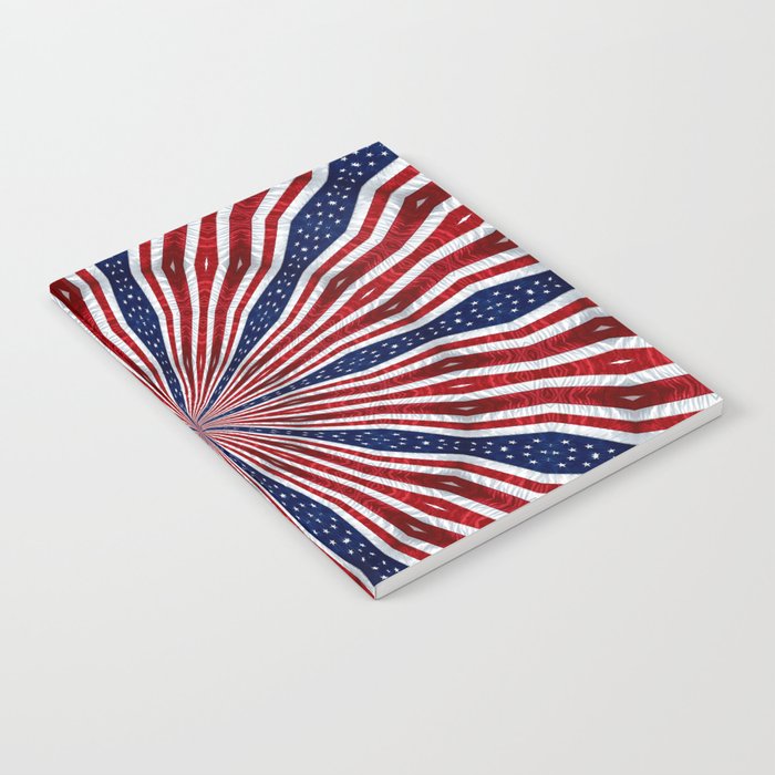 American Flag Kaleidoscope Abstract 1 Notebook