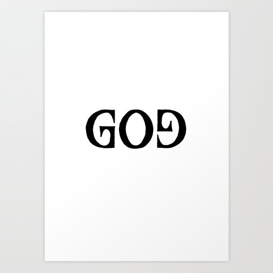GOD - Ambigram series Art Print