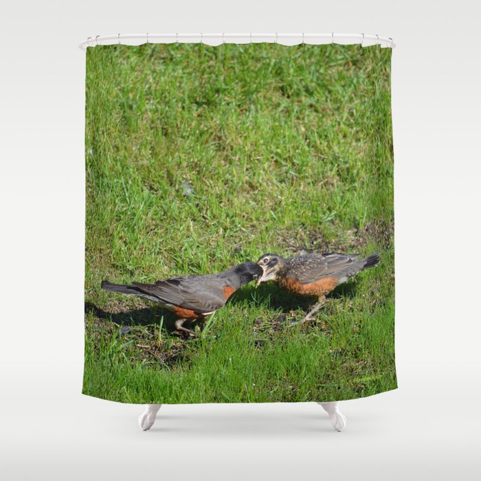 Two More Visitors! Shower Curtain