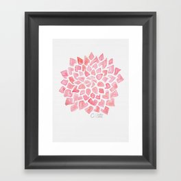 Dahlia Burst Pink Framed Art Print