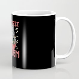 But First Ramen Cute Cat Eats Ramen Mug