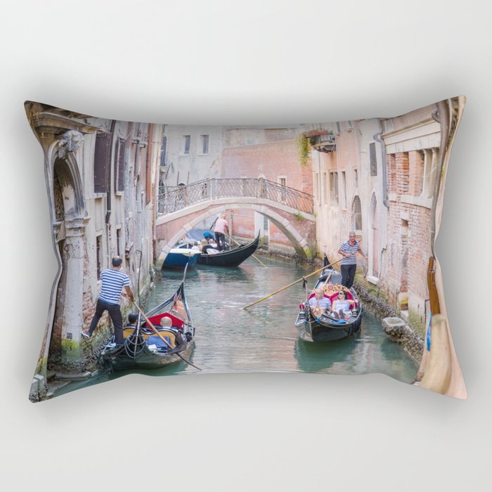 Exploring Venice by Gondola Rectangular Pillow