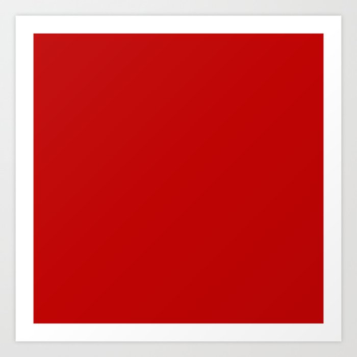 Simply Red Solid Red Minimal Red Art Print